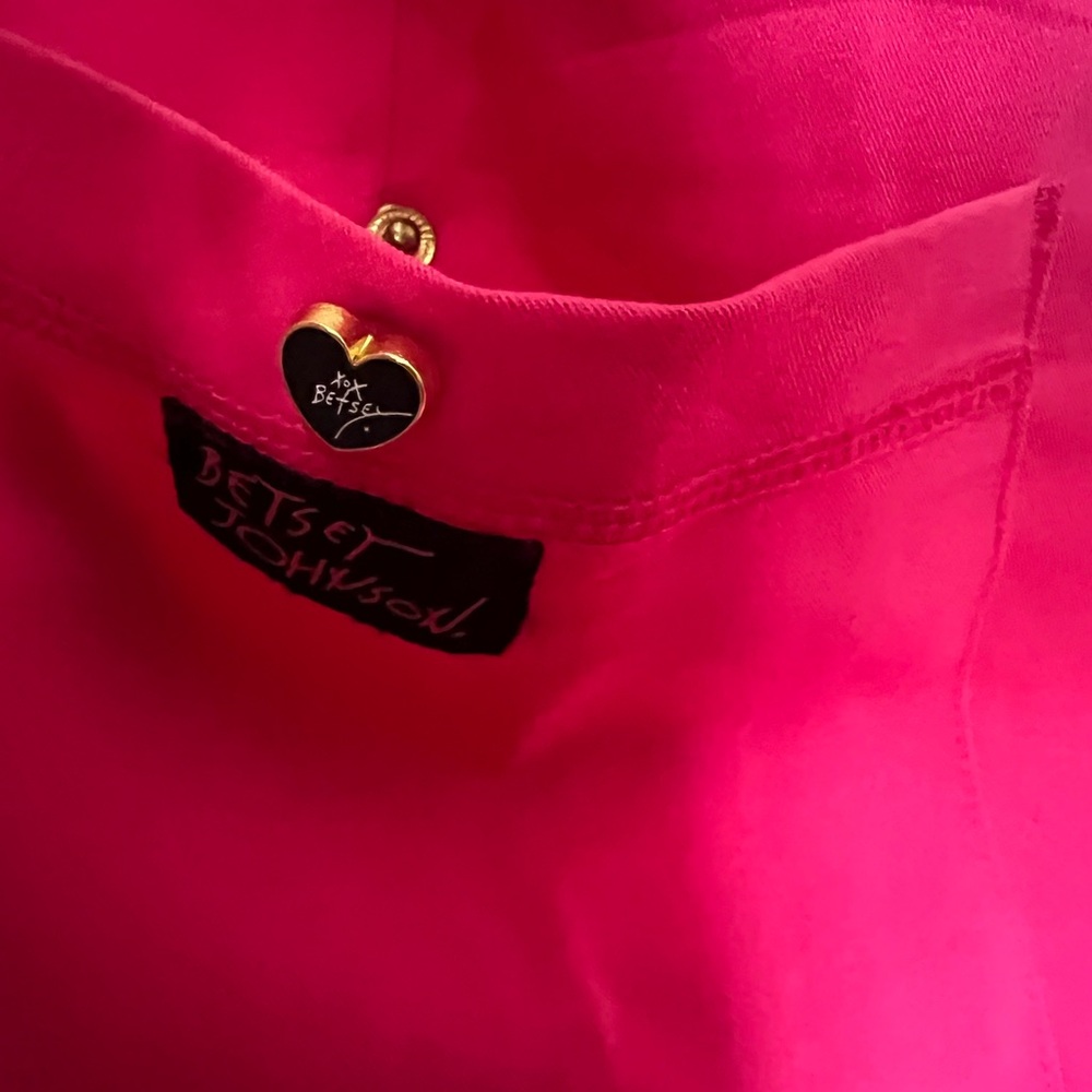 Betsey Johnson scrub pants with iconic BJ logo heart button -  Size: XS regular